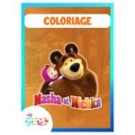 Livret de coloriage Masha et Michka – Une amitié pleine  d’aventures !